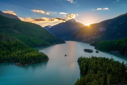 Sunset at Diablo Lake by Rick Berk art print