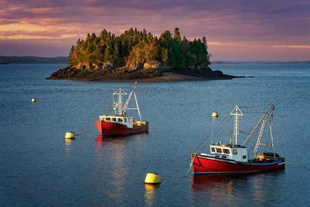 In The Harbor at Dusk by Rick Berk art print