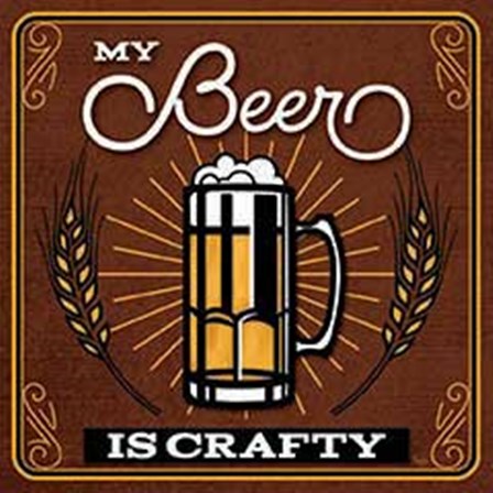 My Beer is Crafty by Mollie B. art print