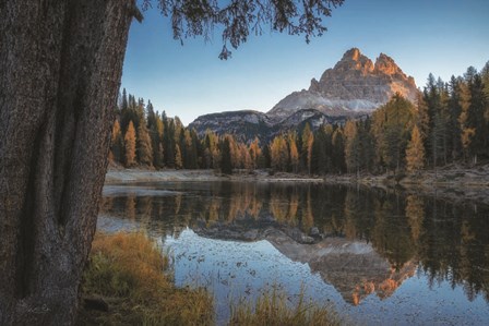 Dolomites Reflection at Sunrise by Martin Podt art print