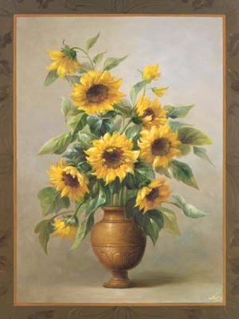 Sunflowers In Bronze I by Welby art print