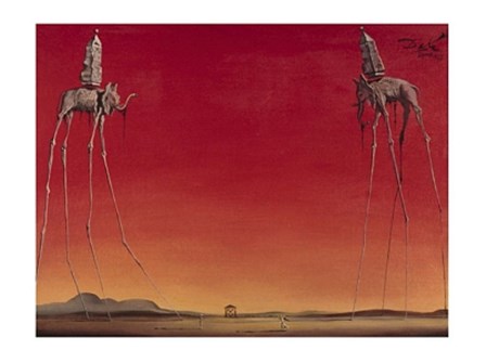 Les Elephants, c.1948 by Salvador Dali art print