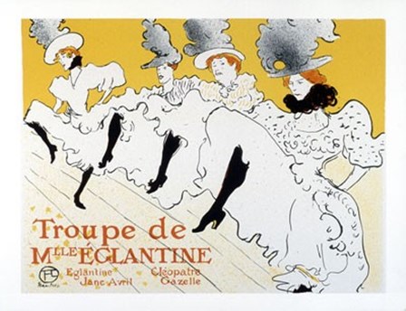 Troupe de Mlle Eglantine by Henri de Toulouse-Lautrec art print