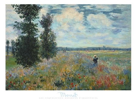 Les Coquelicots, Environs d&#39;Argenteuil by Claude Monet art print