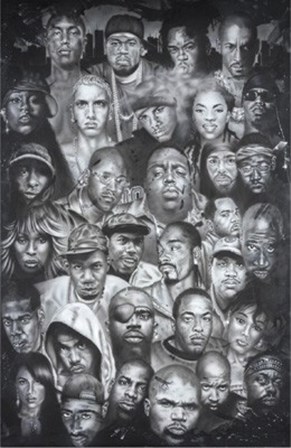 Hip-Hop Montage by Herbert Beyer art print