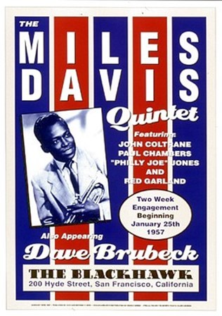 Miles Davis Quintet: Blackhawk San Francisco, 1957 art print