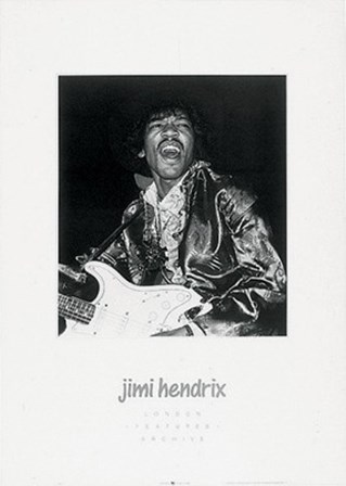 Jimi Hendrix, in concert art print