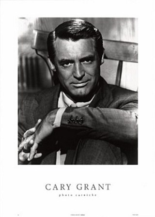 Cary Grant, greyscale photo art print