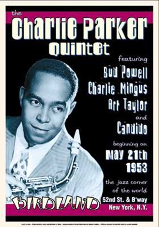 Charlie Parker Quintet Birdland Nyc art print