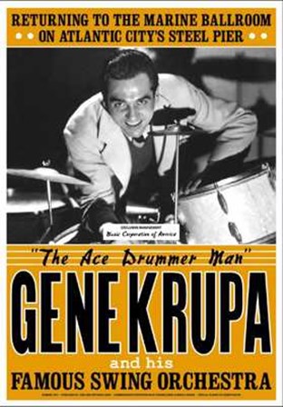 Gene Krupa, Atlantic City, 1941 art print