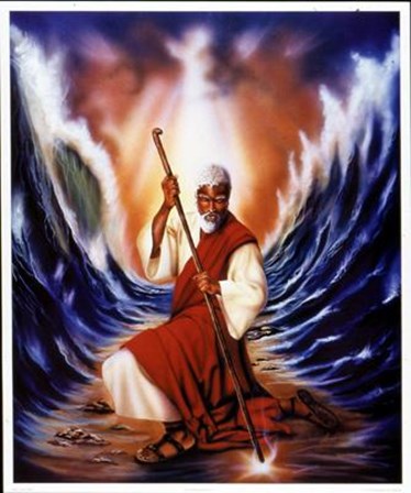 Moses Parting the Red Sea by A. Hicks art print