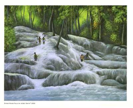 Dunns River Falls by Gerard Smith art print