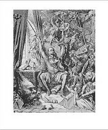 Don Quixote in His Library by Gustav Dore art print