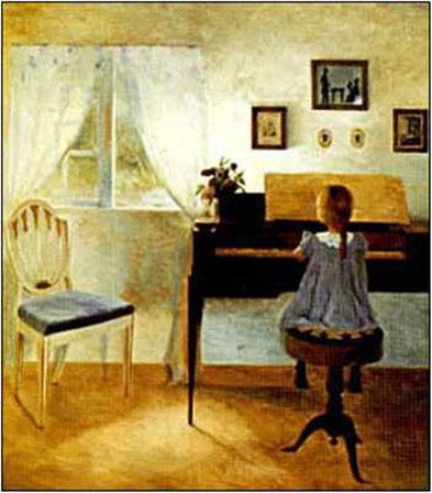 Young Pianist by Peder Ilsted art print