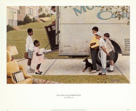 Moving in by Norman Rockwell art print