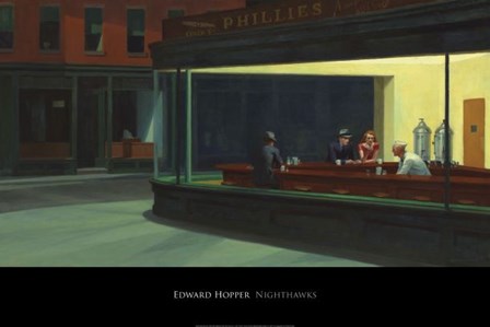 Nighthawks, 1942 by Edward Hopper art print