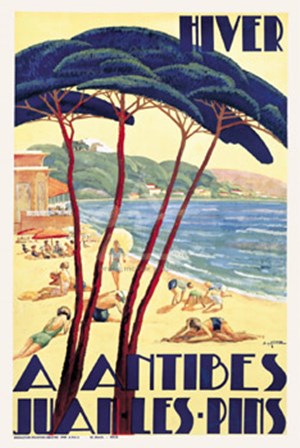 Antibes/Hiver, ca. 1930 by De Guinhald art print