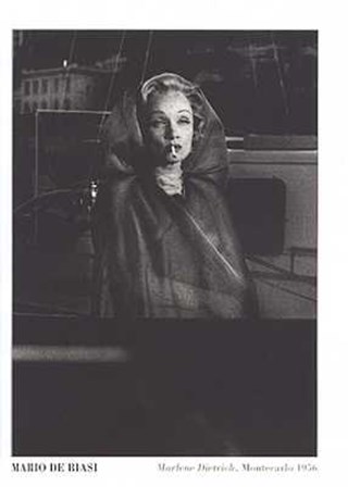 Marlene Dietrich Montecarlo 1956 by Mario De Biasi art print