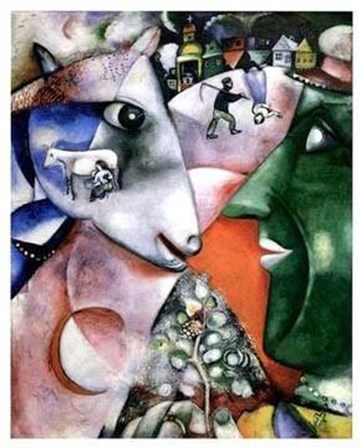 I And The Village by Marc Chagall art print