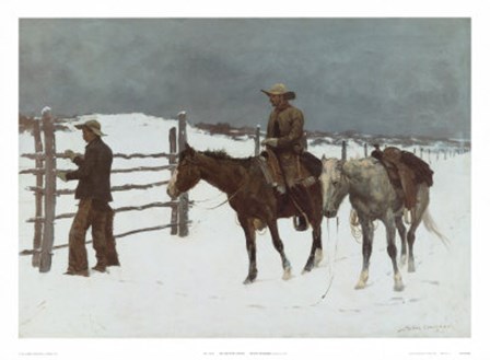 The Fall Of The Cowboy by Frederic Remington art print