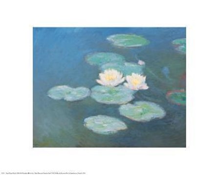 Nympheas Effet Du Soir by Claude Monet art print