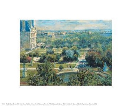 View Of Tuileries Gardens by Claude Monet art print