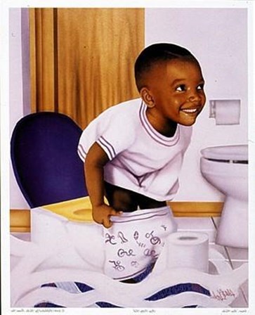 Boy Potty Kid by Alan Hicks art print