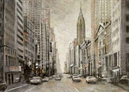 To The Chrysler Building by Sid Daniels art print