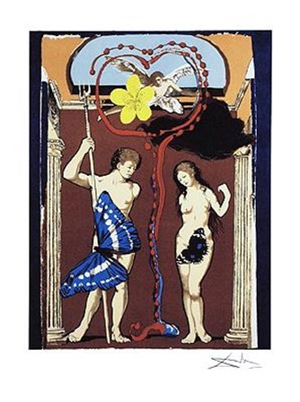 The Lovers, Adam and Eve (Le) by Salvador Dali art print