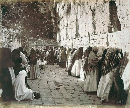 Jews At the Wailing Wall in Jerusalem art print