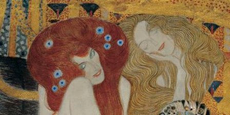 Impurity and Desire, c.1902 (detail of Beethoven Frieze) by Gustav Klimt art print