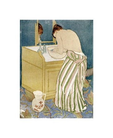 Woman Bathing by Mary Cassatt art print