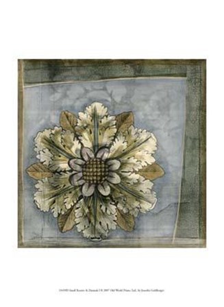 Small Rosette and Damask I by Jennifer Goldberger art print