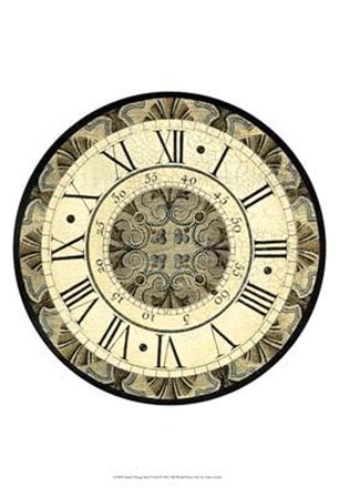 Small Vintage Motif Clock art print