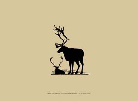 Elk Silhouette VI art print