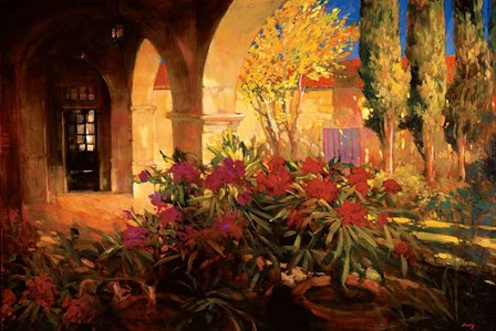 Twilight Courtyard by Philip Craig art print