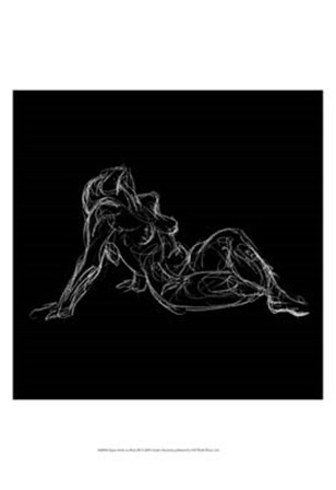 Figure Study on Black III by Charles Swinford art print