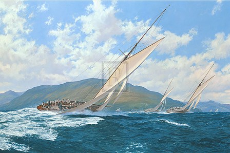 Valkyrie Racing On The Clyde by Steven Dews art print