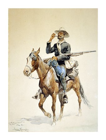 A Mounted Infantryman by Frederic Remington art print