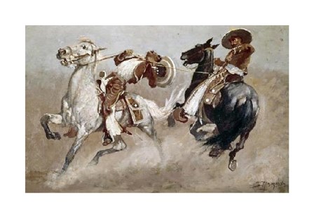 Cowboy Fun In Old Mexico by Frederic Remington art print