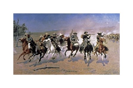 A Dash For The Timber by Frederic Remington art print