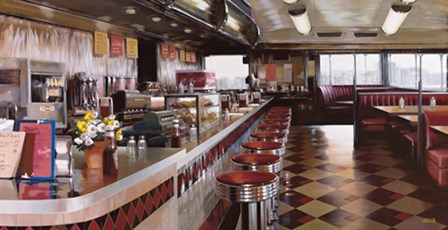 New York Diner by Luigi Rocca art print