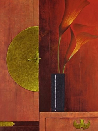 Still Life with Red Callas I by Mira Latour art print