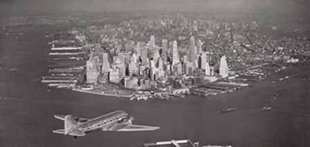 Airplane View of Manhattan art print