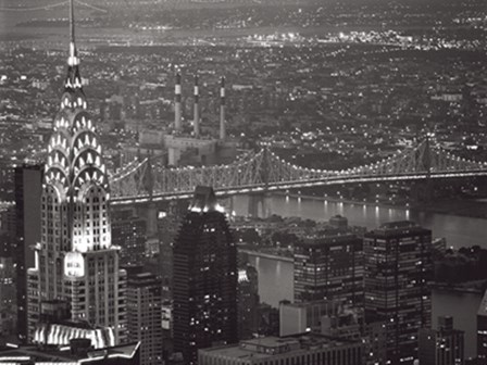 Chrysler Building and Queensboro Bridge by Murat Taner art print