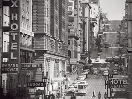 Powell Street in San Francisco, 1953 art print