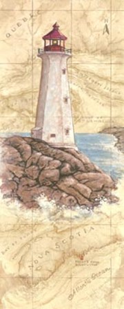 Peggy&#39;s Cove Light by Janet Kruskamp art print