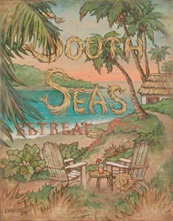 South Seas Retreat by Janet Kruskamp art print