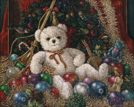 The Christmas Bear by Janet Kruskamp art print