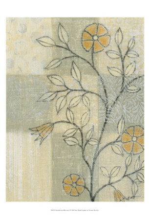 Neutral Linen Blossoms I by Norman Wyatt Jr. art print